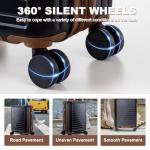 Black 22" Expandable Carry-On Luggage with Wheels