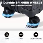 OUZZO Expandable 3-Piece Hardshell Luggage Set