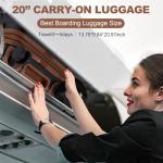 Black 22" Expandable Carry-On Luggage with Wheels