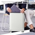 OUZZO 22" Aluminum Carry-on Luggage with Front Compartment