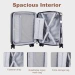 Black 22" Expandable Carry-On Luggage with Wheels