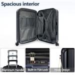 OUZZO Expandable 3-Piece Hardshell Luggage Set