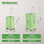WireHot 2-Piece Carry-On Luggage Set, Avocado Green