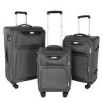 WireHot 3-Piece Expandable Luggage Set, Gray