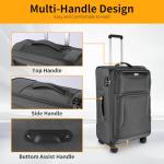 WireHot 3-Piece Expandable Luggage Set, Gray