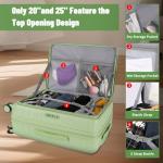 Lightweight 3-Piece Hardshell Luggage Set - Avocado Green