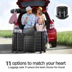 11 Piece Hardside Luggage Set with Spinner Wheels