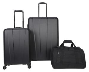 Protege 3-Piece Black Hardside Luggage Set