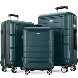 SHOWKOO Expandable Luggage Set with TSA Lock - Green