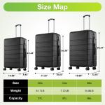 Gianna 20-Inch Expandable Hardside Luggage, Black