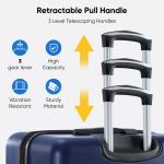 24" Blue Hardside Expandable Luggage with Spinner Wheels