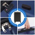 24" Blue Hardside Expandable Luggage with Spinner Wheels