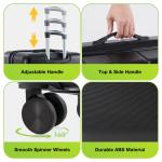 Gianna 20-Inch Expandable Hardside Luggage, Black