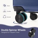 24 Inch Hardside Expandable Rolling Suitcase, Blue