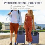 24 Inch Hardside Expandable Rolling Suitcase, Blue