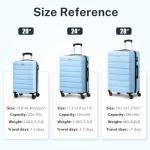AnyZip 3-Piece Lightweight Hardshell Luggage Set - Baby Blue