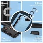 AnyZip 3-Piece Lightweight Hardshell Luggage Set - Baby Blue