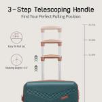 Concepten 5 Piece Expandable Luggage Set - Dark Green