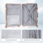 20-Inch Aluminum Carry-On Luggage with USB Port