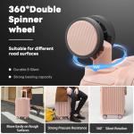 3-Piece Carry-On Luggage with Cup Holder & USB Port