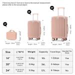 3-Piece Carry-On Luggage with Cup Holder & USB Port