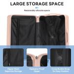 3-Piece Carry-On Luggage with Cup Holder & USB Port