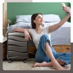 Melalenia 3-Piece Durable Spinner Luggage Set