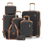 Melalenia 7-Piece Hard Shell Luggage Set