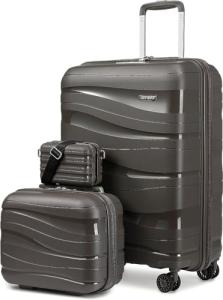 Melalenia Expandable Carry-On Luggage Set with Spinner Wheels