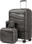 Melalenia Expandable Carry-On Luggage Set with Spinner Wheels
