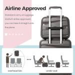 Melalenia Expandable Carry-On Luggage Set with Spinner Wheels