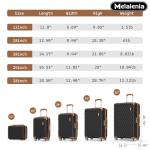 Melalenia 7-Piece Hard Shell Luggage Set