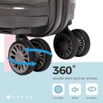 Melalenia Expandable Carry-On Luggage Set with Spinner Wheels