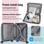 Melalenia Expandable Carry-On Luggage Set with Spinner Wheels