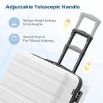 Lightweight 2-Piece Hardside Luggage Set, White