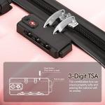 AnyZip 3-Piece Lightweight Hardside Luggage Set - Pink