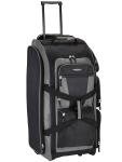 Travelers Club 30" Gray Multi-pocket Rolling Duffel