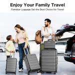 Famistar 11-Piece Hardside Luggage Set, Black