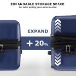 Smiaoer 20" Lightweight Expandable Hardshell Carry-On