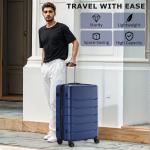 Smiaoer 20" Lightweight Expandable Hardshell Carry-On