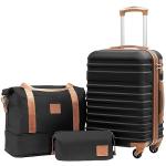 Coolife 3-Piece Hardside Luggage Set - Black