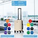 Lightweight 22" Carry-On Suitcase with USB Port