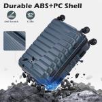 Coolife 20-Inch Teal Carry-On Spinner Suitcase