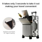 Zipperless Hardshell Luggage Set with Cup Holder