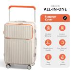 AIWEINY 20" Hard Shell Spinner Suitcase - Sky Blue