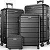 Famistar 11-Piece Hardside Luggage Set, Black