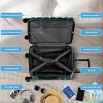 Flight Knight Expandable Carry-On Suitcase with USB Port
