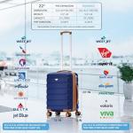 Flight Knight Expandable Carry-On Suitcase with USB Port