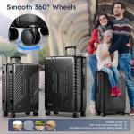 Expandable 3-Piece Hard Shell Luggage Set