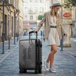 Expandable 3-Piece Hard Shell Luggage Set